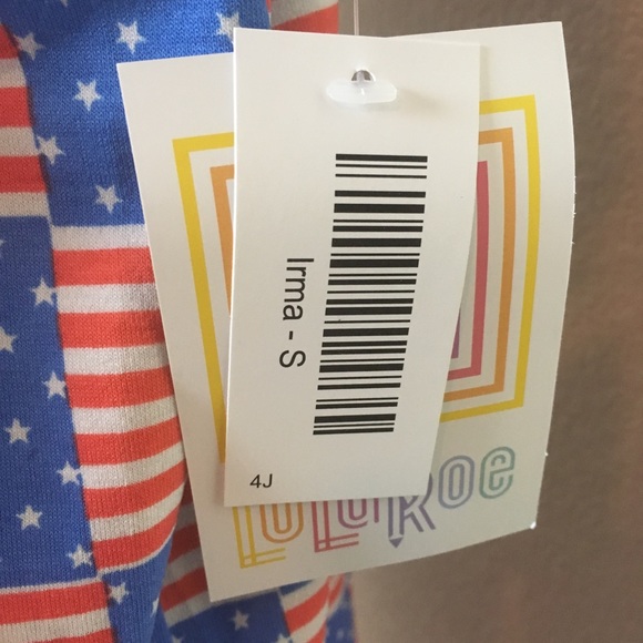 NWT LuLaRoe AMERICANA Irma Tunic Top - Picture 4 of 6